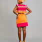 Semabejana and Wrap Skirt Set in Pink and Orange